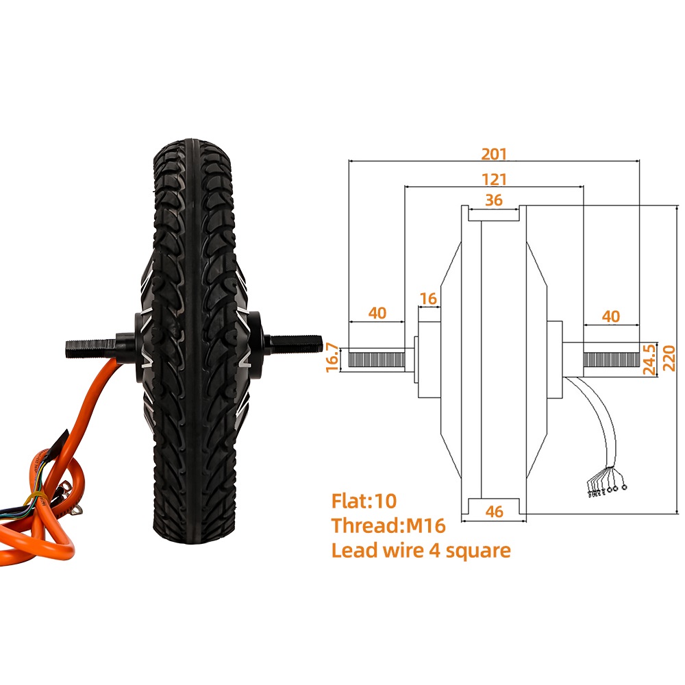 60V 5000W Brushless Hub Motor - دراجة كهربائية عجلة محرك الدراجة سبليت