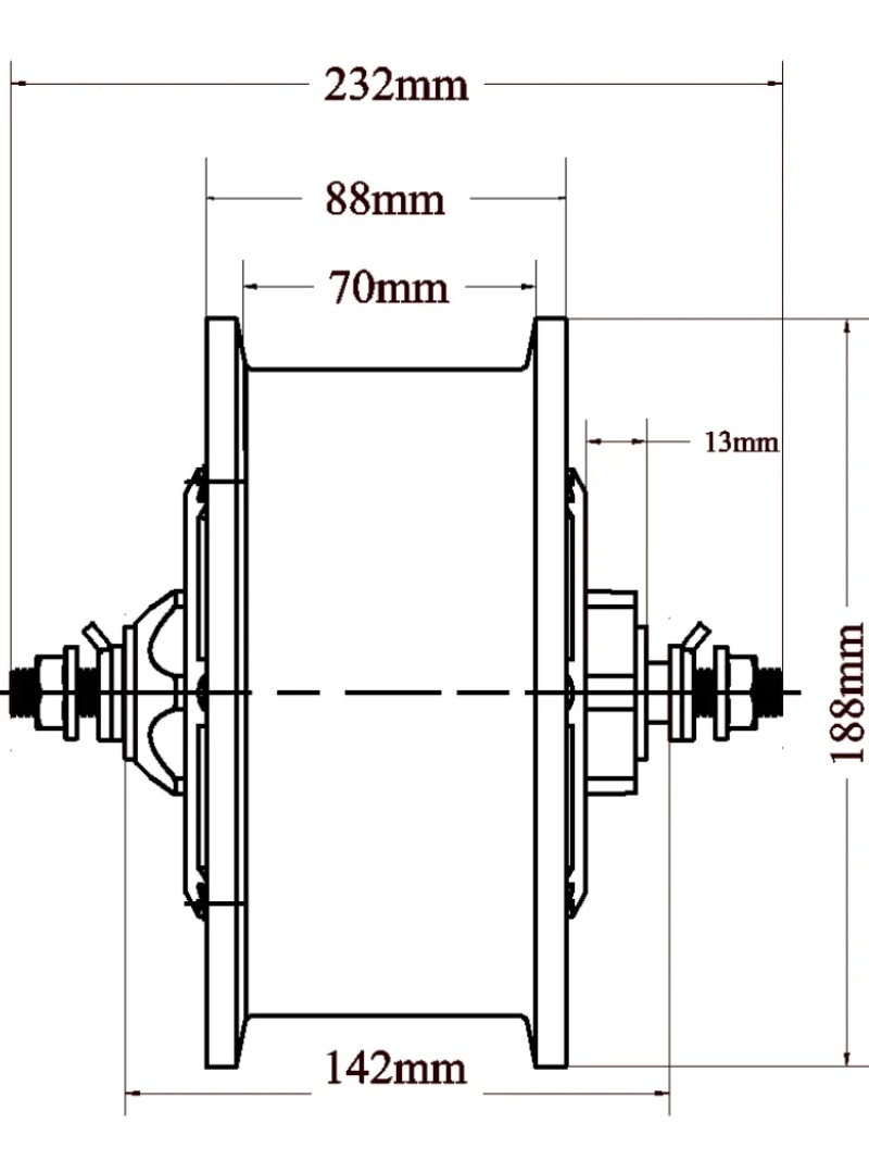 60V 5000W Brushless Hub Motor - محرك محور كهربائي عالي الطاقة بدون