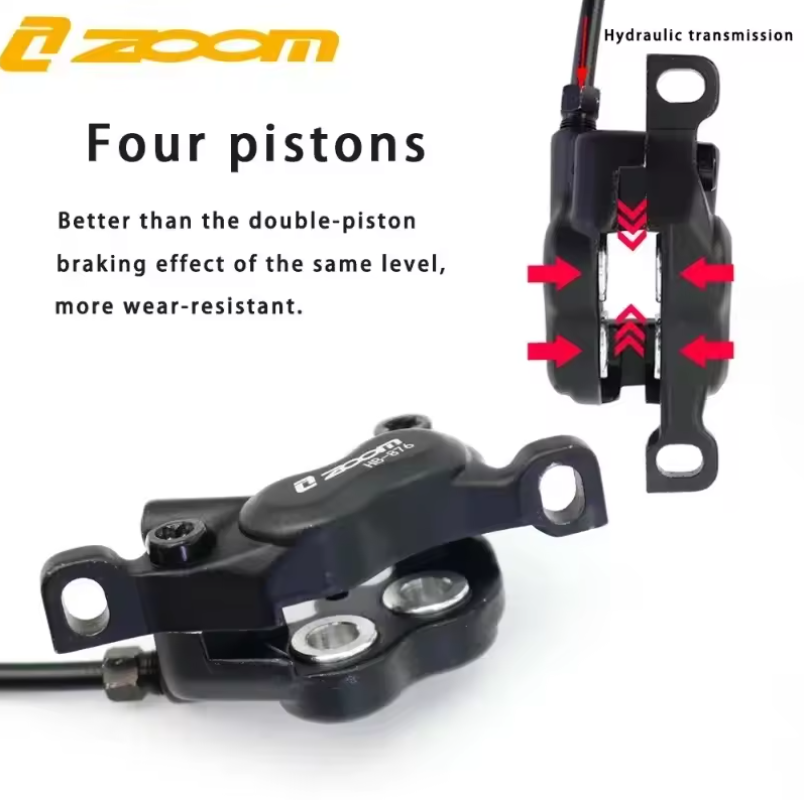 ZOOM HB-876E E-Bike 4-Piston ا - مراجعة Zoom Hydraulic Brake 4 Piston E-Scooter وسعره