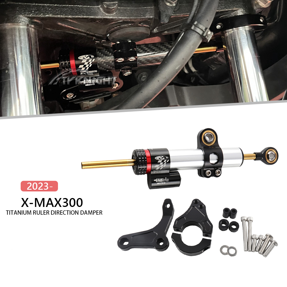 لياماها XMAX 300 X-MAX300 XMAX - مراجعة Steering Damper Stabilizer Kit Cnc وسعره